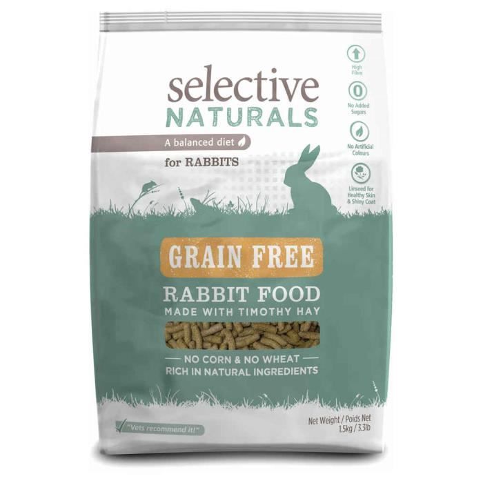 Comparer les prix de Selective Naturals Grain Free Pour Lapin - Supreme Science - 1,5kg