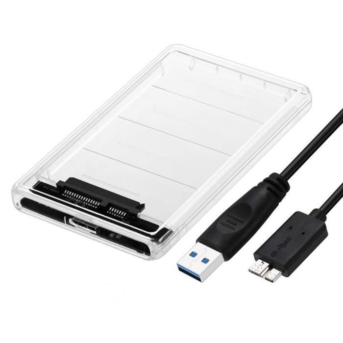 EasyULT USB 3.0 Boitier Disque Dur Externe 2.5'', USB Externe 2.5 Pouces  Disque, pour SATA HDD