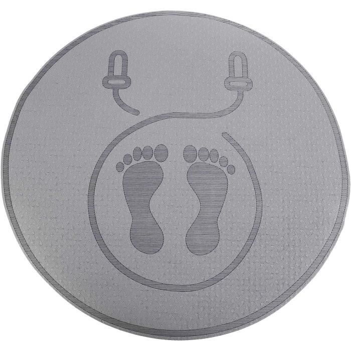 Tapis De Protection Corde à Sauter Intérieur - Antidérapant, Absorption Chocs 8mm TPE - Idéal Maison & Fitness
