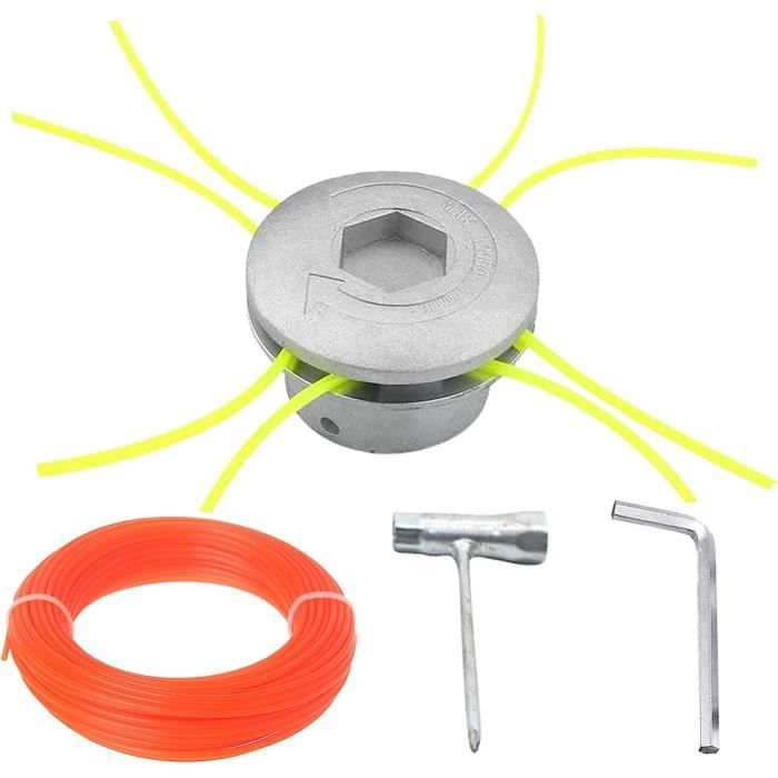 Tête De Débroussailleuse CDIYTOOL En Aluminium - Bobine Universelle Avec Corde Nylon Pour Débroussailleuse à Essence