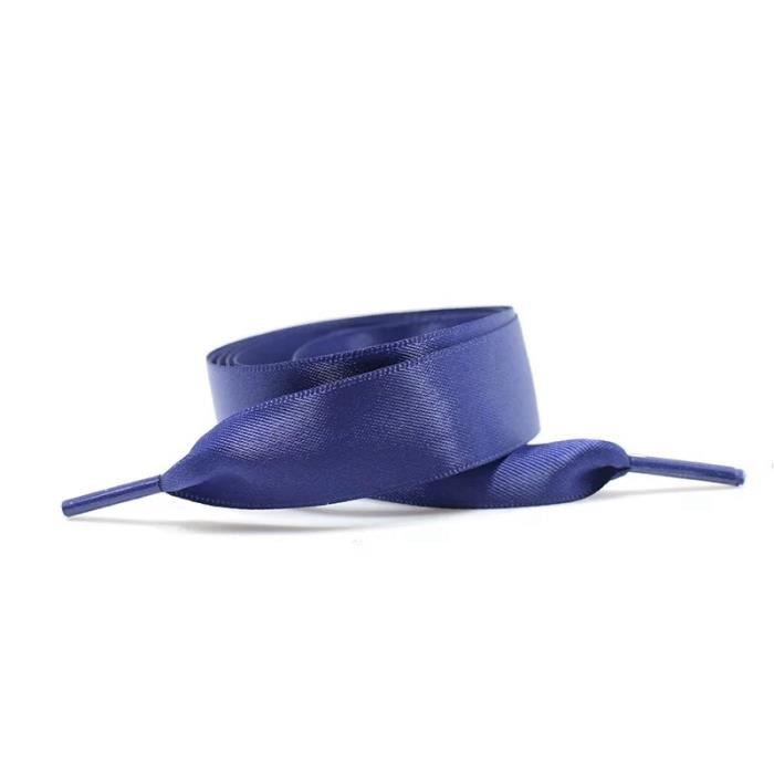 Lacets plat top bleu marine 120cm