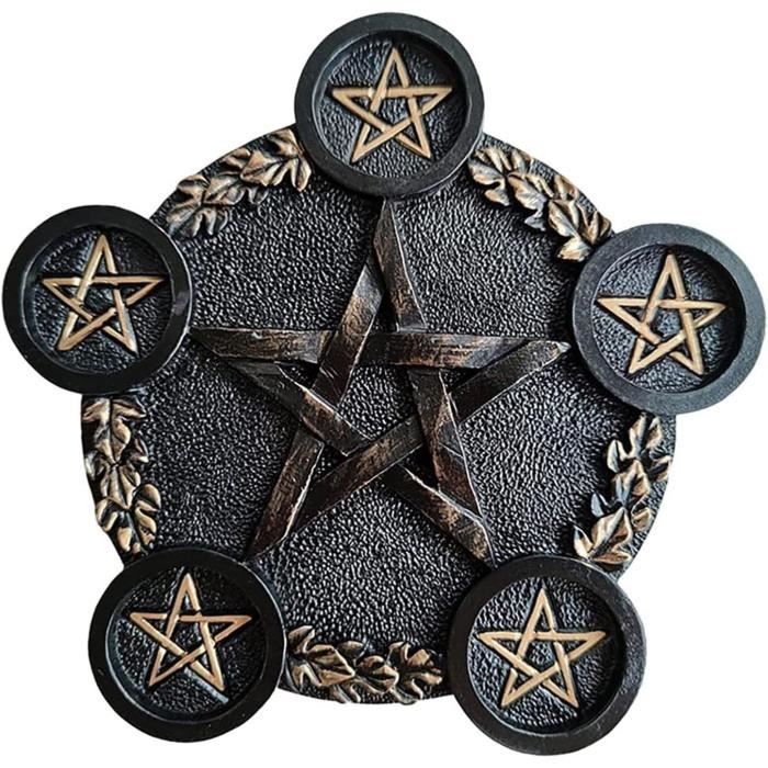 Bougeoir Étoile,Bougeoir Conique Pentagramme - Fournitures D'Autel
