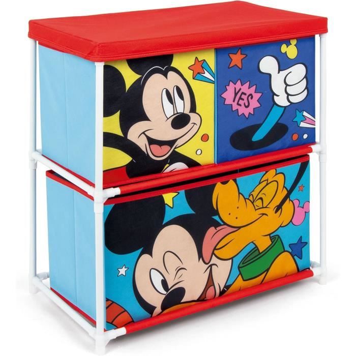 DISNEY MICKEY - Meuble de rangement 3 corbeilles