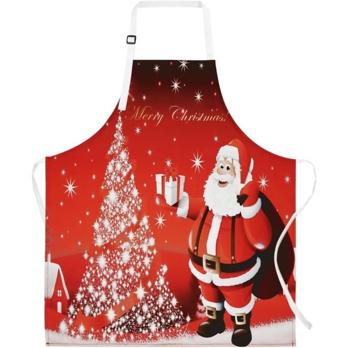 Tablier De Noël POPOYU 65x75 Cm – Design Festif, Protection Cuisine, Parfait Pour Les Fêtes