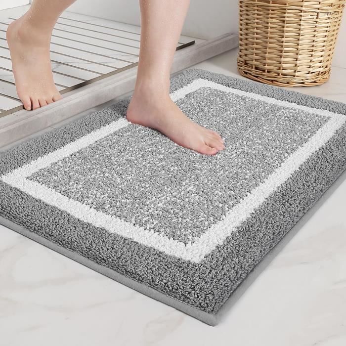 TAPIS Ultra Plush Lot de 2 Tapis de Bain Grec antid-eacute,rapants 100