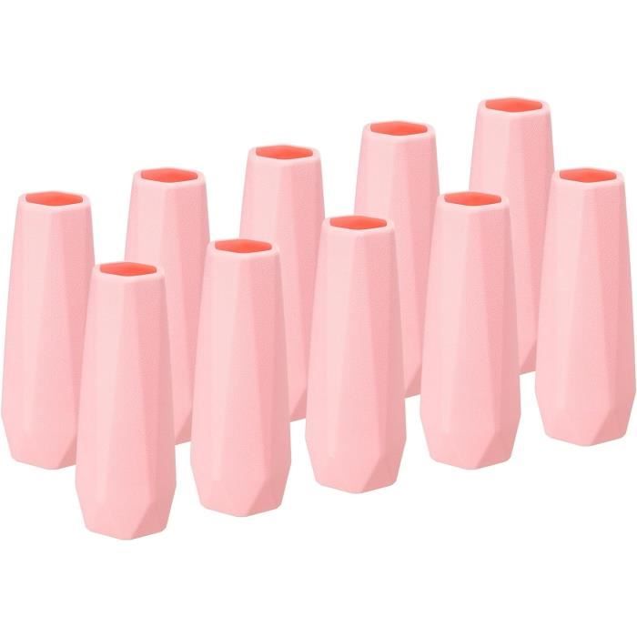 Fleur Vase, 10 Paquet Plastique Vase Petit Grand Floral Vase Incassable