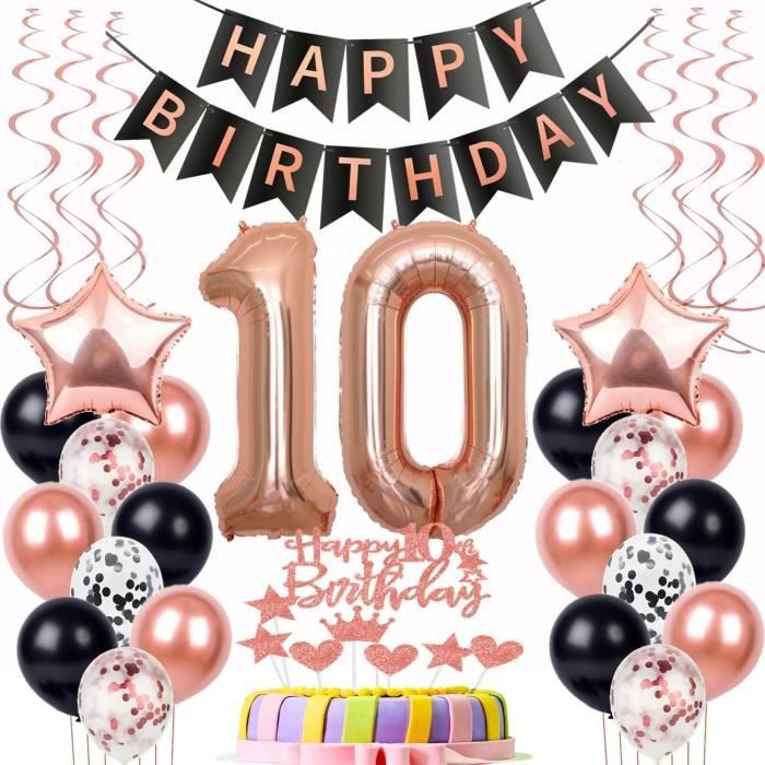 Ballon XXL 10 Ans Violet – Chiffre 90 Cm – Anniversaire Enfant Ou Adulte, Gonflable Air Ou Hélium – Paille Incluse