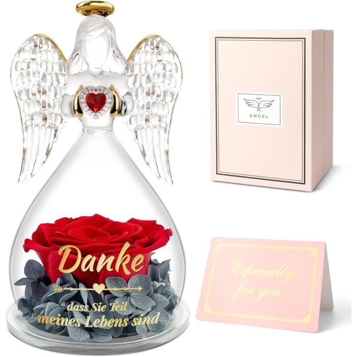 Ange Gardien En Cristal - Cadeau De Collection Pour Femme - Figurine D'ange En Verre - Cadeau De Communion - Souvenir De Noël Et Prière - Décoration D'intérieur (multicolore