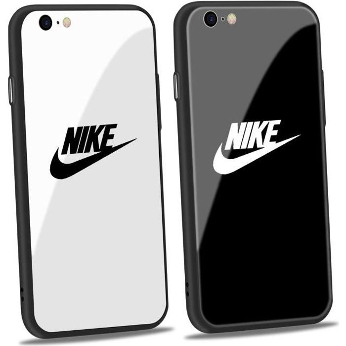 2PCS Nike Coque iPhone 7 8 Verre Coque Hedgehog Coque Noir et Blanc Cdiscount Telephonie