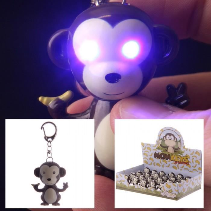 PORTE CLES SINGE SONORE ET LUMINEUX