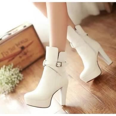 chaussure a talon blanche femme