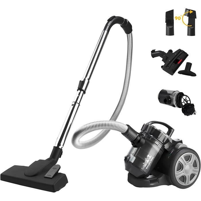 Aspirateur tra neau sans sac 900 W puissant design compact Multi