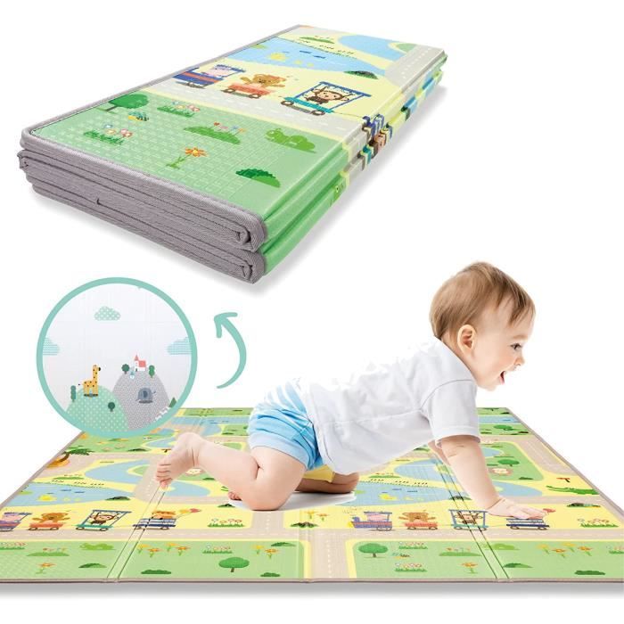 Tapis pliable de jeu épais pour bébé enfants, antichoc, 200x180x1cm 