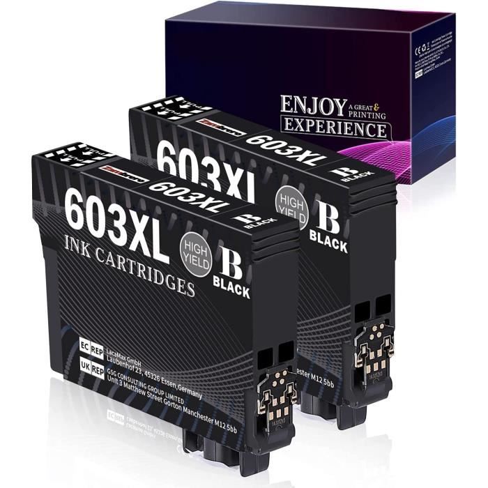 603 XL Noir Cartouche d'encre Compatible pour Epson 603 603XL avec Epson  Workforce WF-2810 WF-2850 WF-2830 WF-2835, Expression[1043]