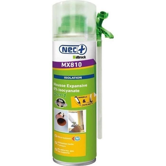 Mousse expansive 2en1 500ml manuelle et pistolable