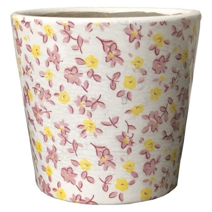 DaoRier Cache-Pots Jardiniere Pot de Fleurs Céramique Simple Pure Rose pour Decor Intérieur