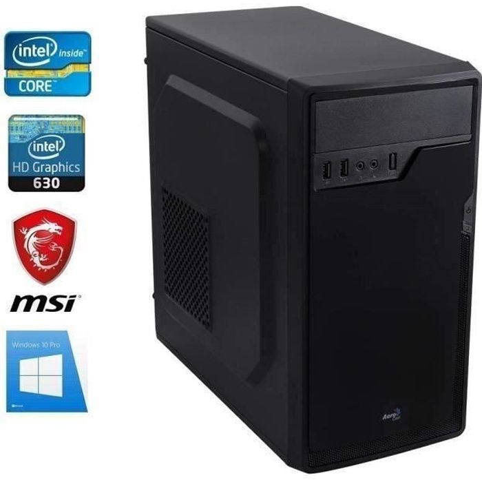 PC Bureau intel I7-10700 - 32GO RAM - SSD 1000GO + HDD 3000GO - WIFI -  Aerocool CS-100 - Windows 10 - Ordinateur - Cdiscount Informatique