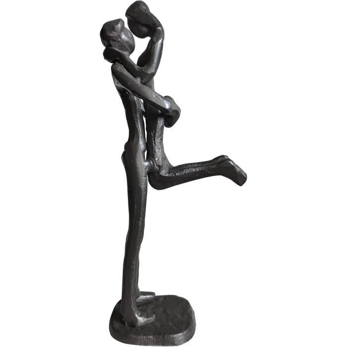 Statue Couple Decoration Interieur Sculpture Fer Metal pour Maison