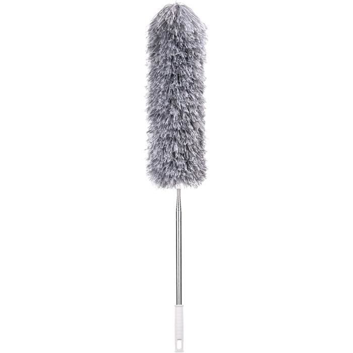 Plumeau Télescopique Extensible 1.44 M - Tête Microfibre Lavable, Pour Plafonds, Ventilateurs, Meubles, Voiture