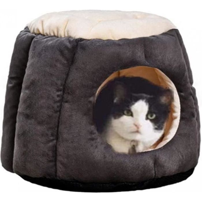 Maison De Chat Pour Petits Animaux Douce Et Chaud En Forme De Cochon D Inde Avec Coussin Amovible Pour L Hiver Cdiscount Animalerie