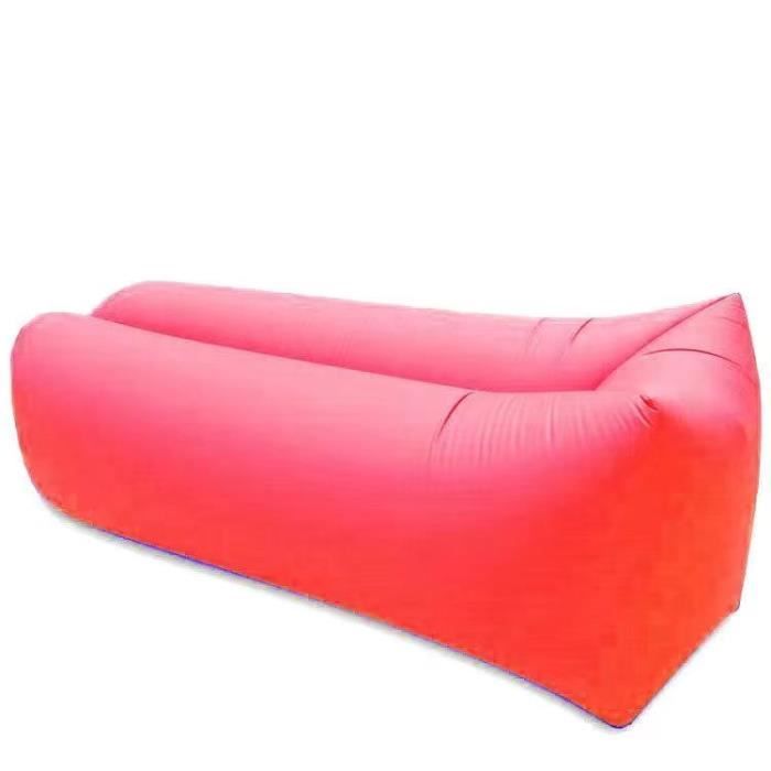 Canapé Gonflable Fauteuil Gonflable Oxford Chaise Longue 240x70CM rouge