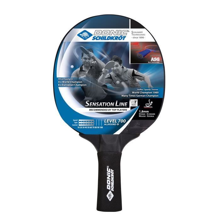 manche concave BXQJH|#Donic Schildkröt 758214 Raquette de tennis de table CARBOTEC 3000