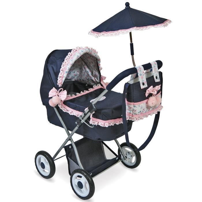 Poupée Parapluie Landau , Jouets Bébé Poupée Landau Pour Avec Panier Et  Muet Roues , Idéal Pour Bébé Poupées À 18 Violet Bébé Poupée Landau Pour  18 Pouces Américain Fille Poupées Avec