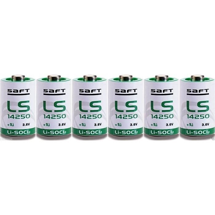 Pile lithium 3.6v saft 1/2aa lr14250 er14250 ls14250 er14250h li
