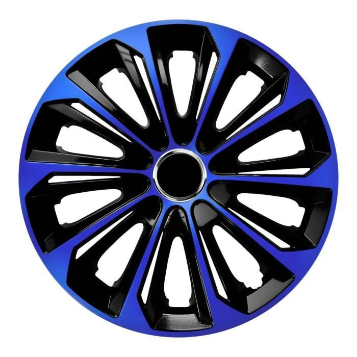 Enjoliveurs de roue - set complet de 4 pièces - NRM Extra Strong - bleu/noir - 15\