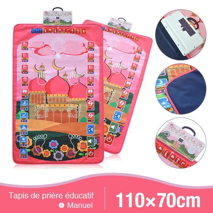 Tapis de priere interactif Enfant Musulman Tapis Coran Cdiscount Maison