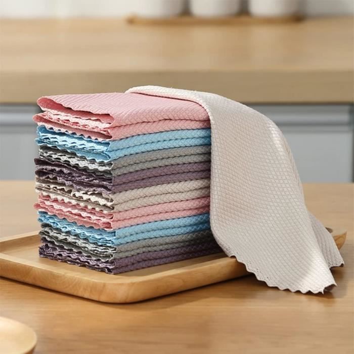 Tissu super absorbant microfibre cuisine plat chiffon ménage nettoyage  serviette