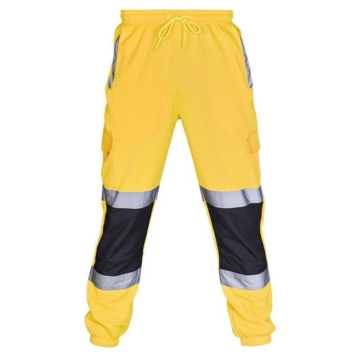 XL Orange Pantalon de surv tement pour hommes haute
