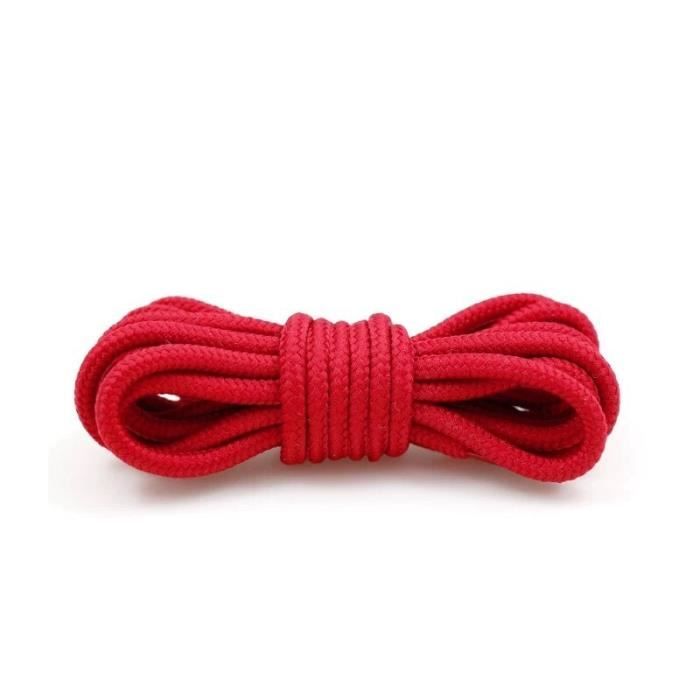 Valeur Rouge Taille 120cm lacets ronds Polyester solide classique