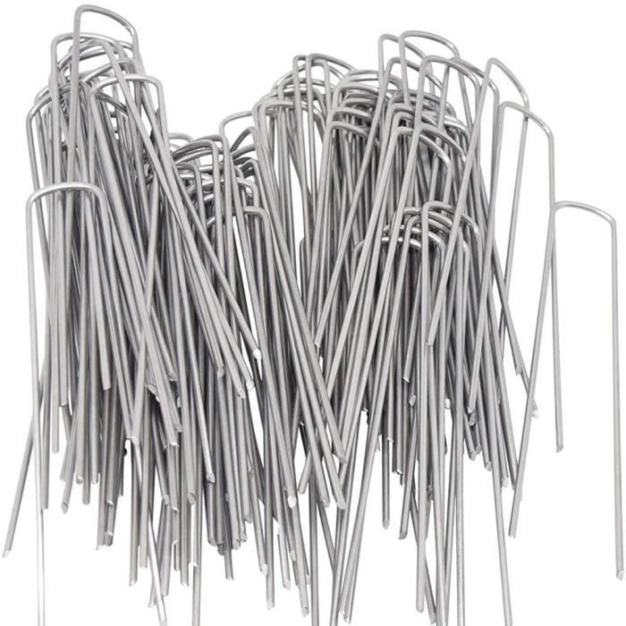 50 Piquets De Fixation Jardin En Acier Galvanisé - Sardines Anti-Rouille 15cm Pour Tente Et Gazon