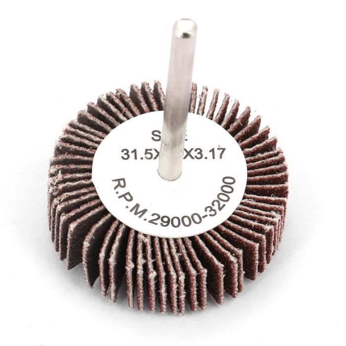 Lot de 2 roues de polissage en denim de 10,2 cm d'épaisseur en spirale cousue avec trou de tige de 12,7 mm pour perceuses