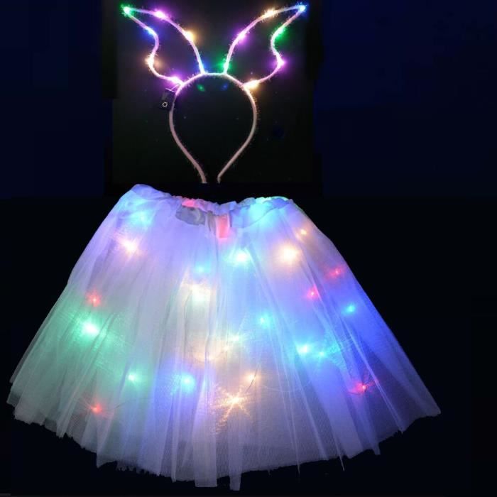 Guirlande lumineuse V tements lumineux LED pour filles jupe Tutu