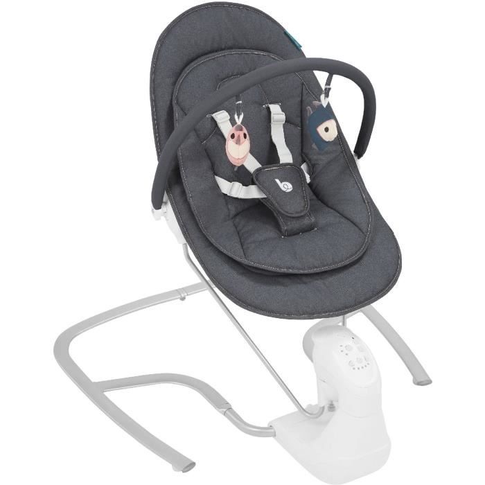 Babymoov Balancelle bébé électrique Swoon Motion, Assise à 360°, Zinc -  Cdiscount Puériculture & Eveil bébé