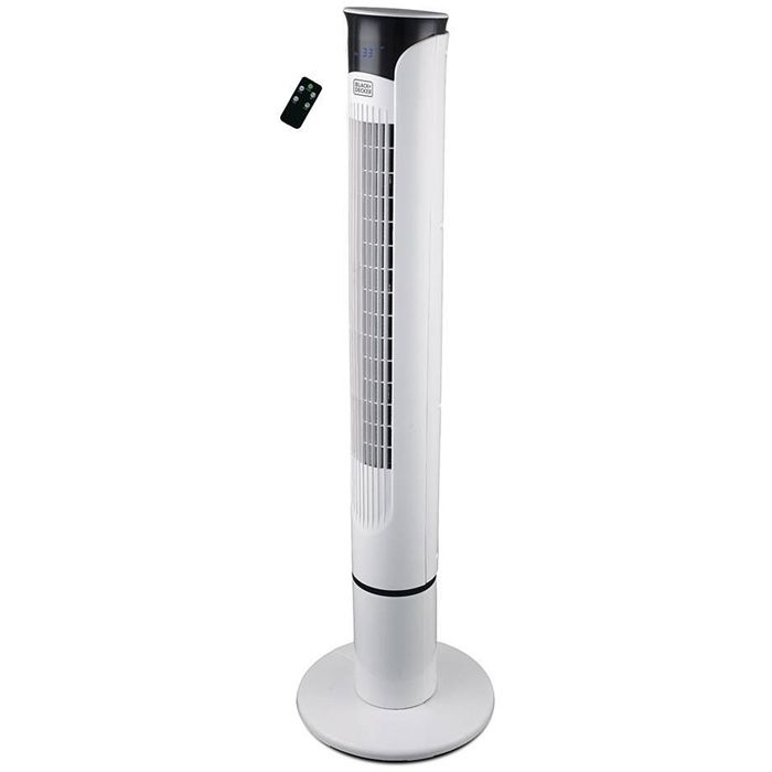 Ventilateur Colonne - BLACK+DECKER - BXEFT49E - Silencieux - Oscillant - Télécommande - Black et decker
