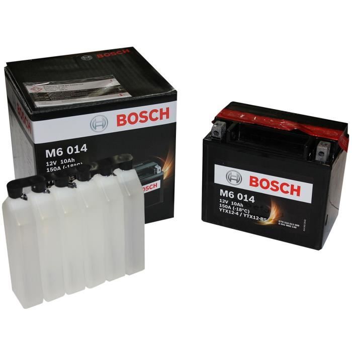 BOSCH M6014 Batterie Moto 12V 10Ah 90A - Cdiscount Auto