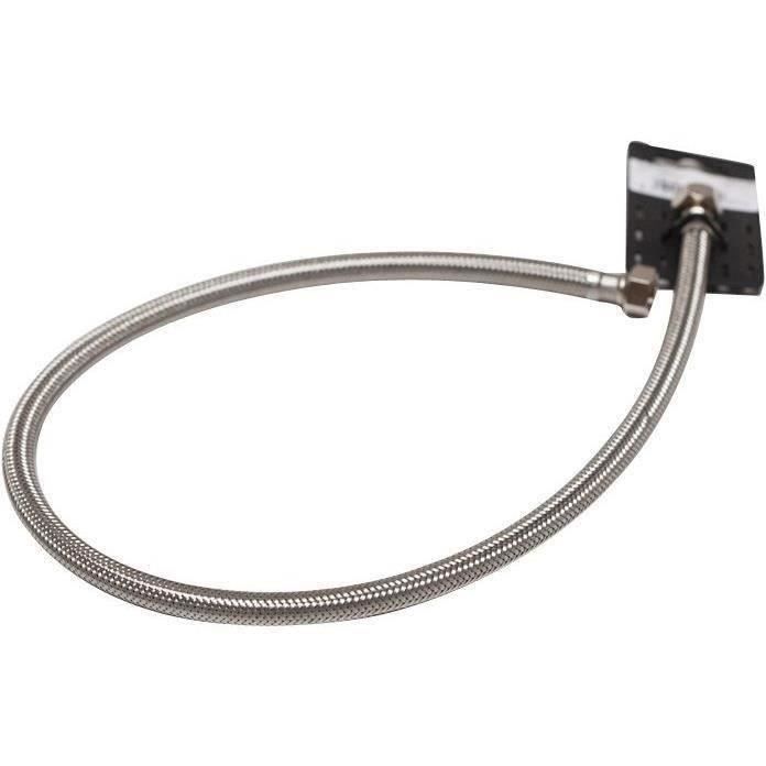 Flexible sanitaire - BOUTTE - Double femelle - 12x17 - 80 cm - Annelé - Laiton nickelé