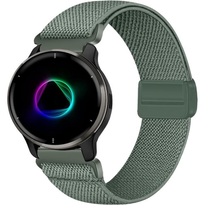 Bracelet De Rechange En Cuir Souple 18mm Pour Garmin Venu 3S, 2S, Forerunner 265S, 255S, Vivoactive 4S Et Plus