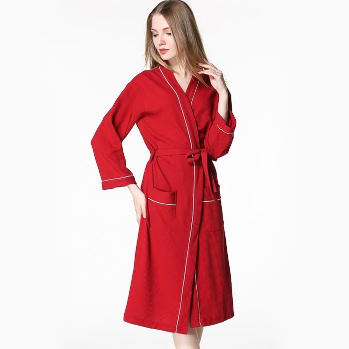 Peignoir De Bain Homme Femme Robes De Spa Chambre En Coton