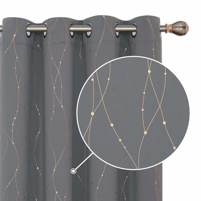 Rideaux Occultants à Oeillets 140x245cm Bleu - Lot De 2 Panneaux Isolants Thermiques Pour Salon