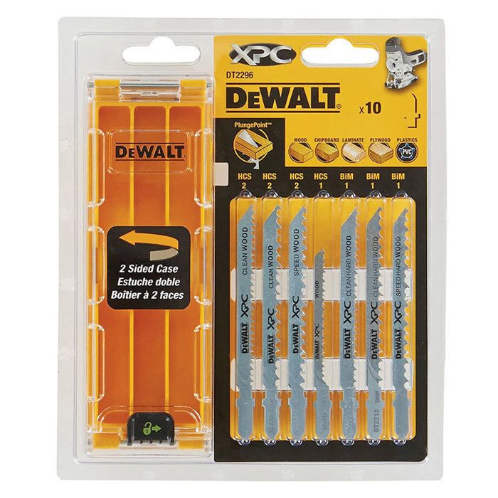 Coffret 10 lames scie sauteuse XPC DEWALT DT2296 Contrôle précis Longévité Plongée facile