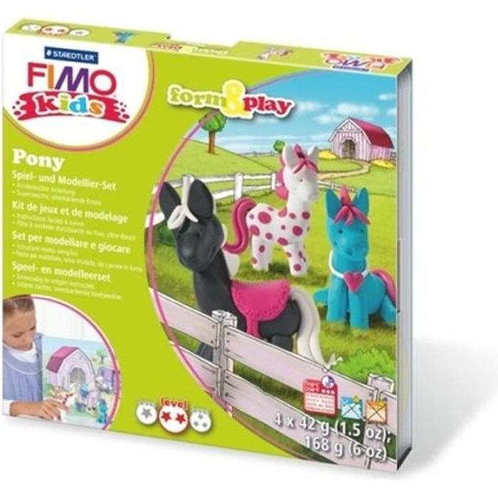 Kit de modelage Fimo Kids poneys