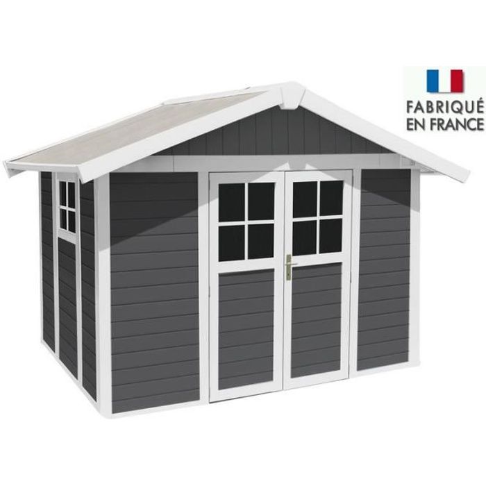 Grosfillex Abri De Jardin Deco 7 5 M En Pvc Gris Fonce Avec Kit