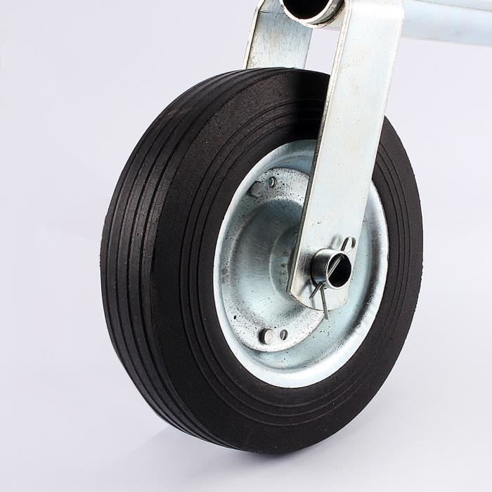 Roue Jockey Double ProPlus 48 Mm - 150kg - Hauteur 55-77 Cm - Pneus Pleins