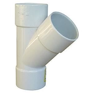 Culotte femelle 45° PVC évacuation - INTERPLAST - Diamètre 40mm - A glissement - Coude - F 20 x 27