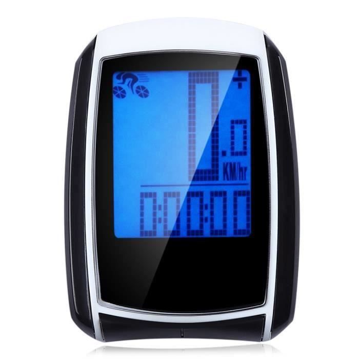 Ordinateur De Vélo Sans Fil étanche - Compteur Vitesse, Distance, Calories - Écran LCD Rétroéclairé - Pour VTT Et Vélo De Route