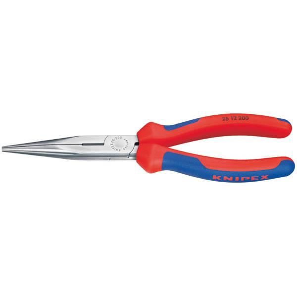 Pince téléphone - KNIPEX - bec droit gaîné bi-matières - 200 mm - Rouge - A cheville